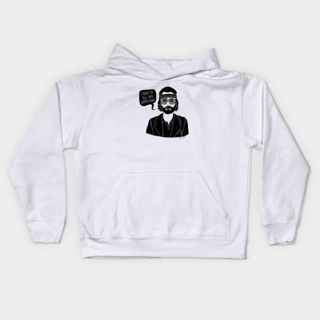 Richie Tenenbaum Kids Hoodie by HollyOddly